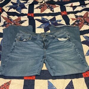 New without tags American Eagle super low rise flare 20R jeans